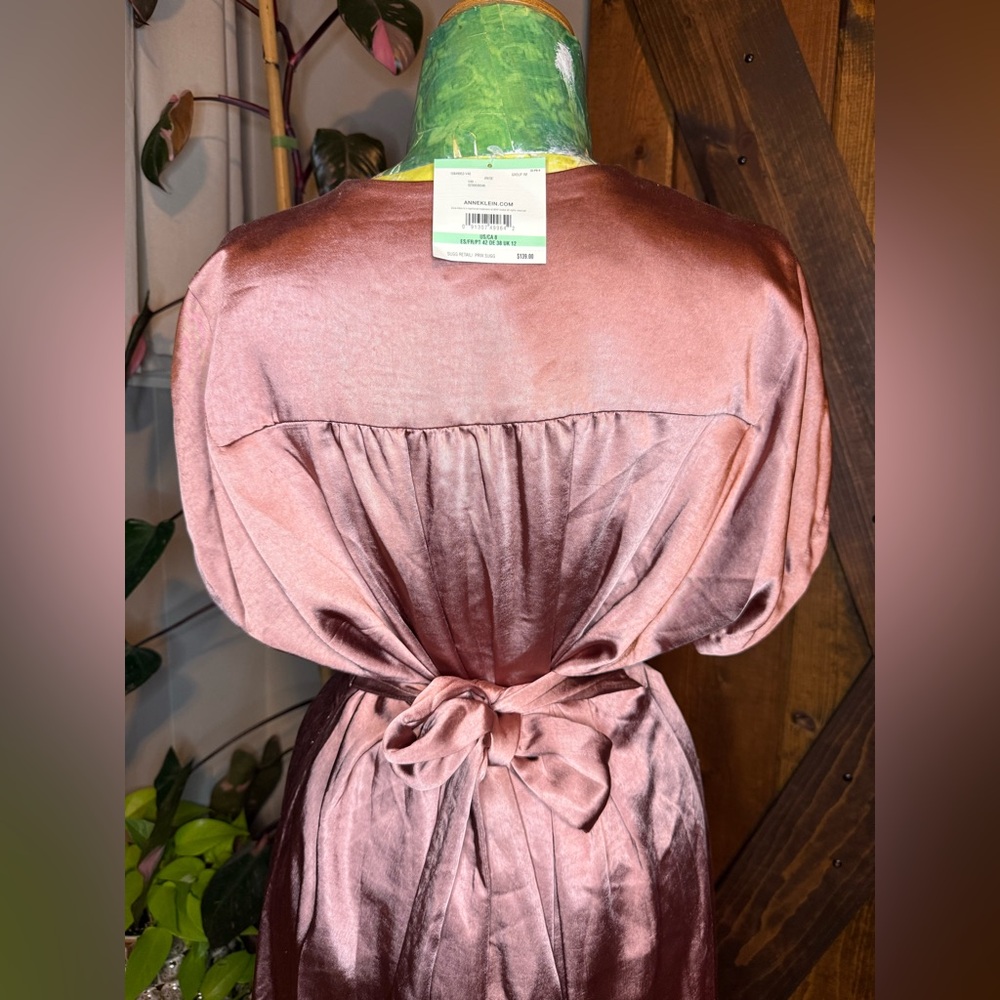 Anne Klein Satin Rose Midi Dress - Picture 5 of 7